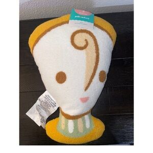 Pillowfort Yellow and White Character Pillow